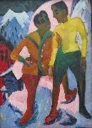 Ernst Ludwig Kirchner Two Brothers, Spain oil painting artist